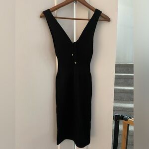 Versatile Black Ribbed Dress
